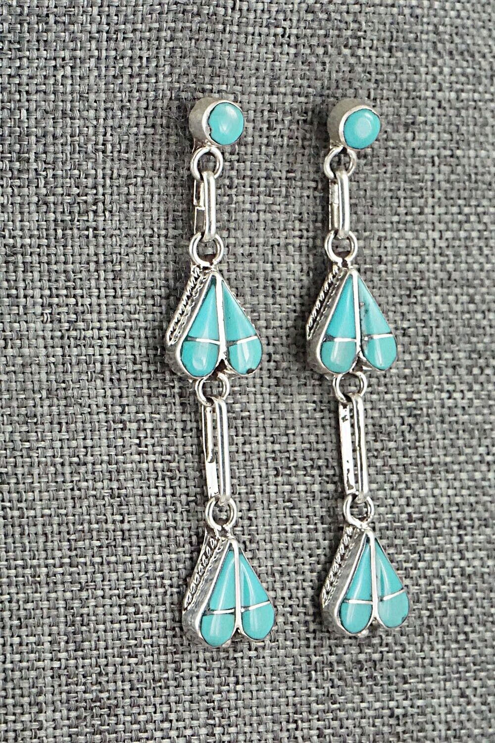 Turquoise and Sterling Silver Earrings - Velda Nastacio