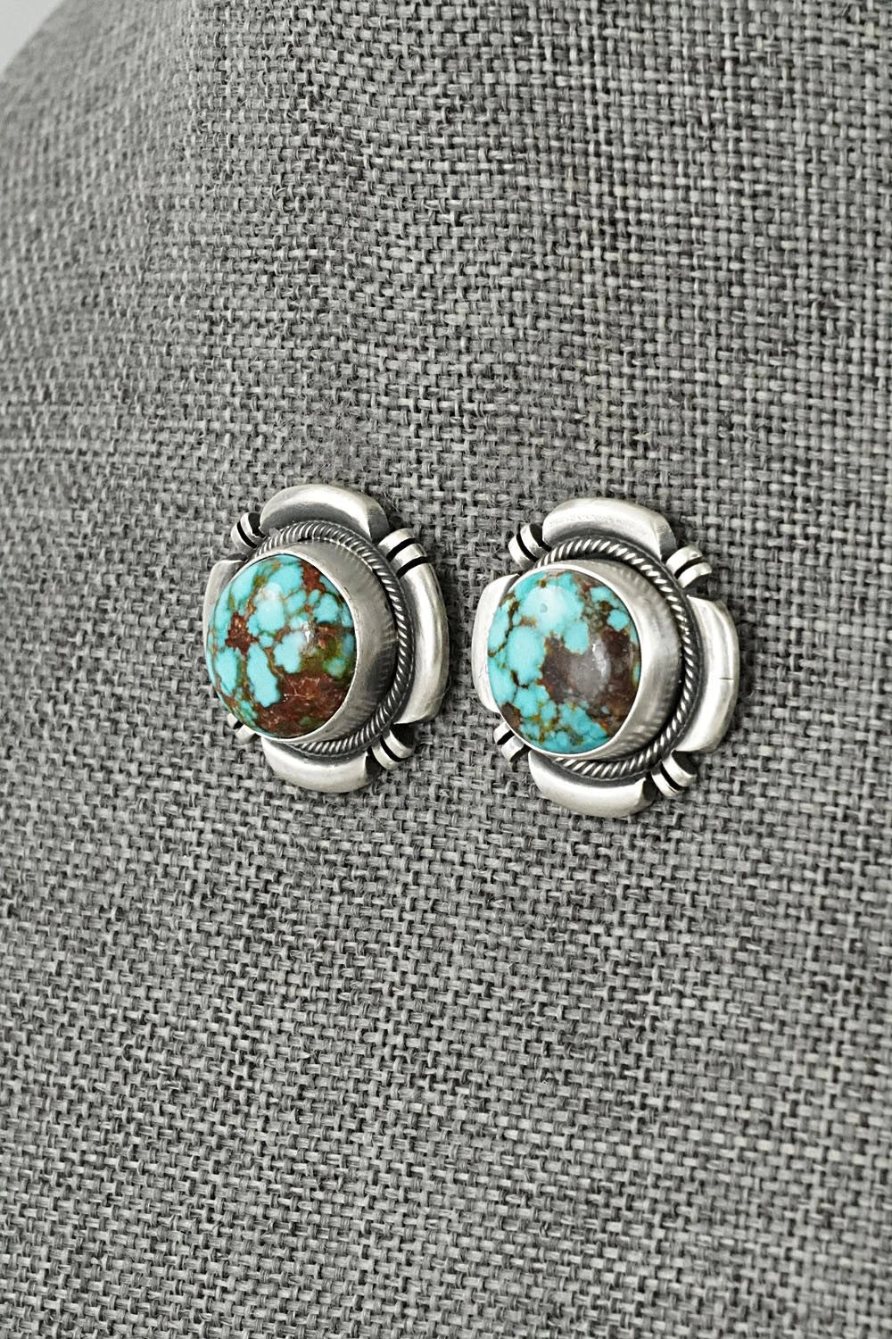 Turquoise & Sterling Silver Pendant and Earrings Set - Mark Yazzie