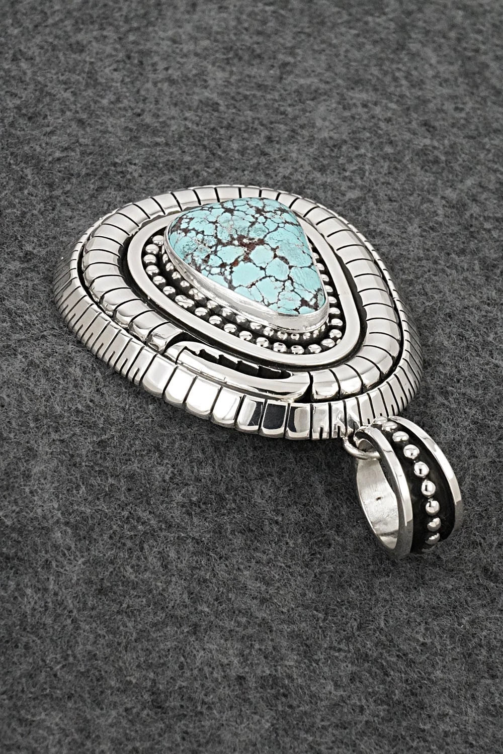 Turquoise and Sterling Silver Pendant - Jonathan Nez