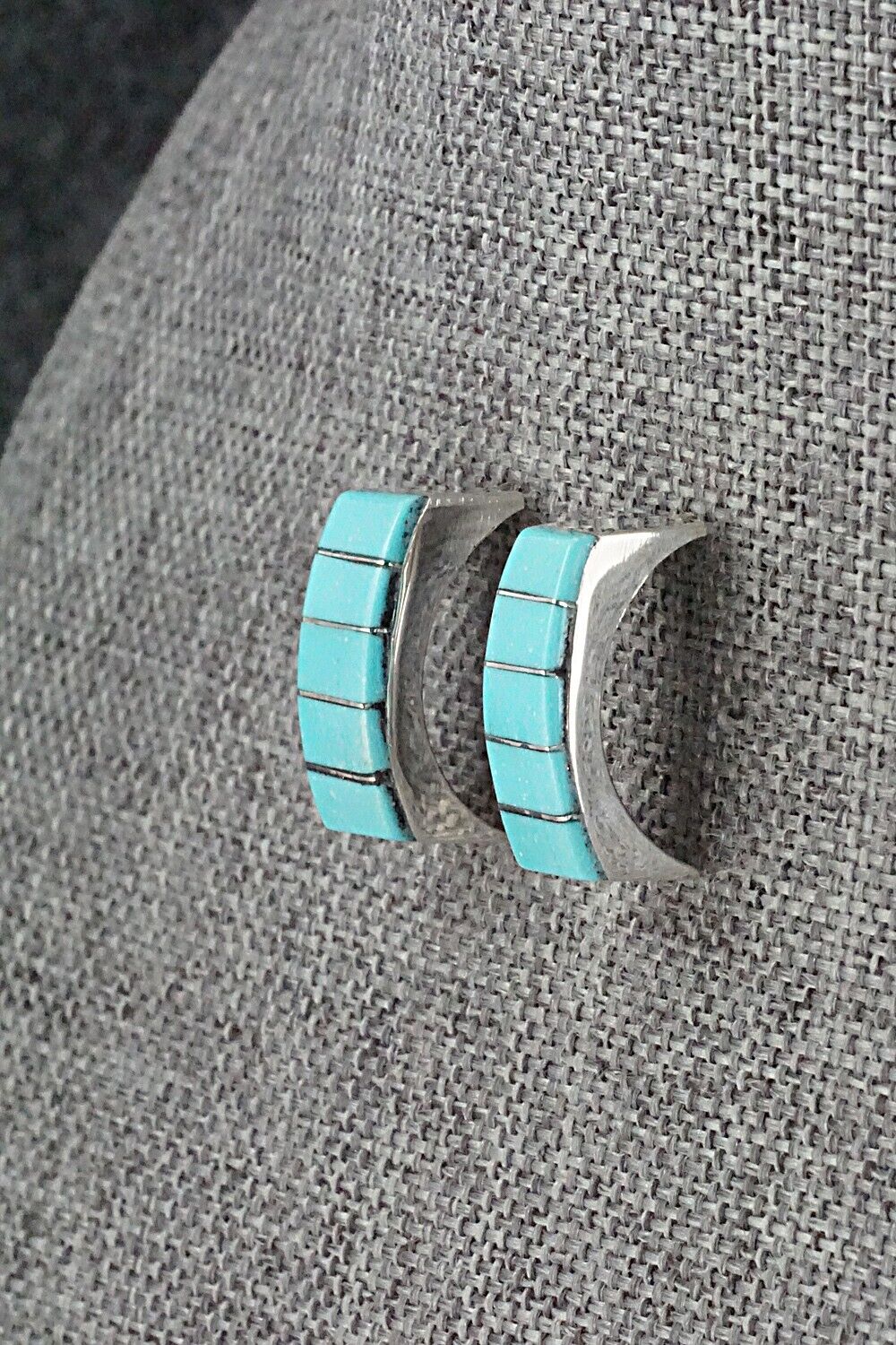Turquoise & Sterling Silver Earrings - Lloyd Kanesta