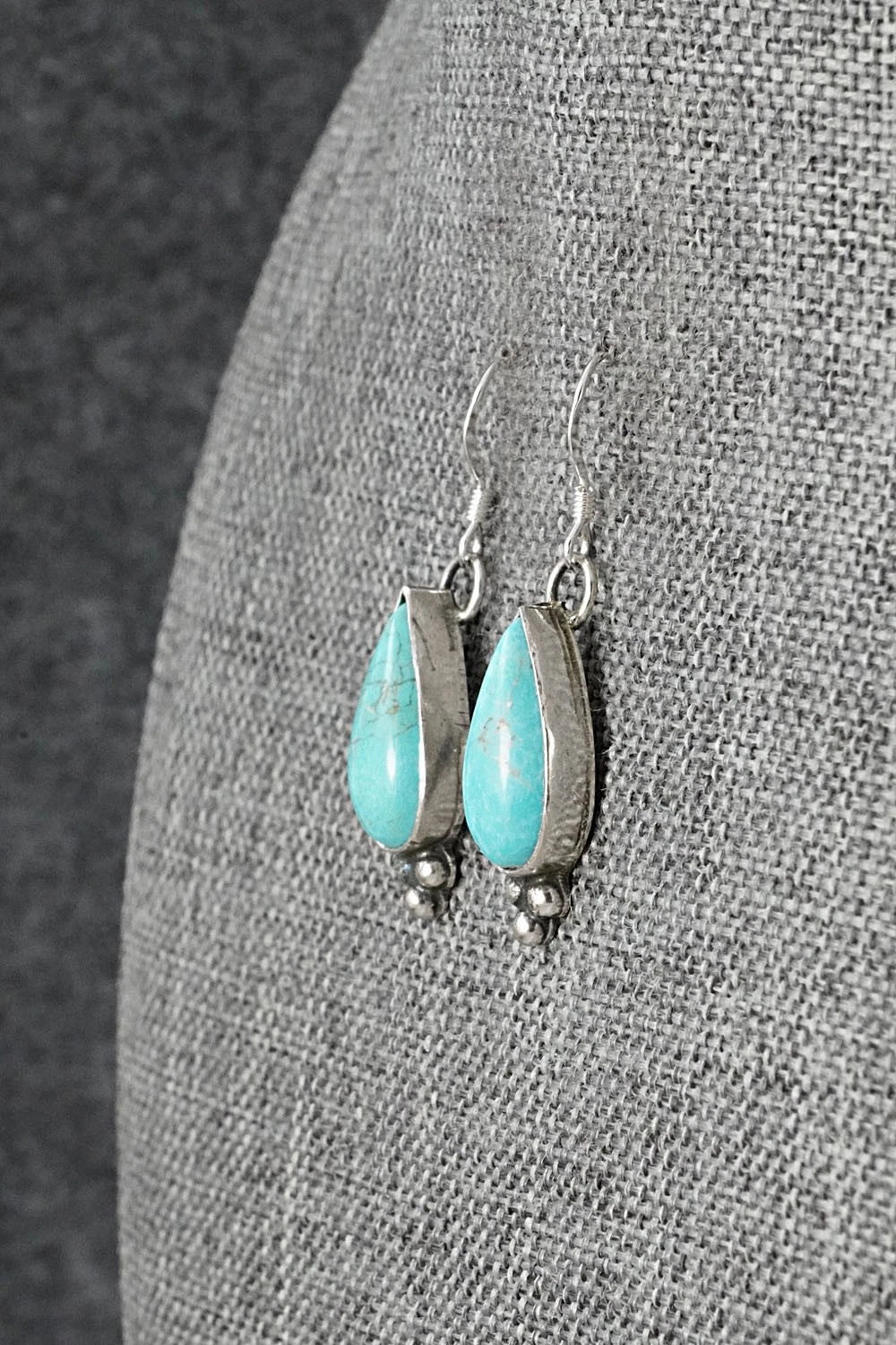 Turquoise & Sterling Silver Earrings - Robinson Martinez