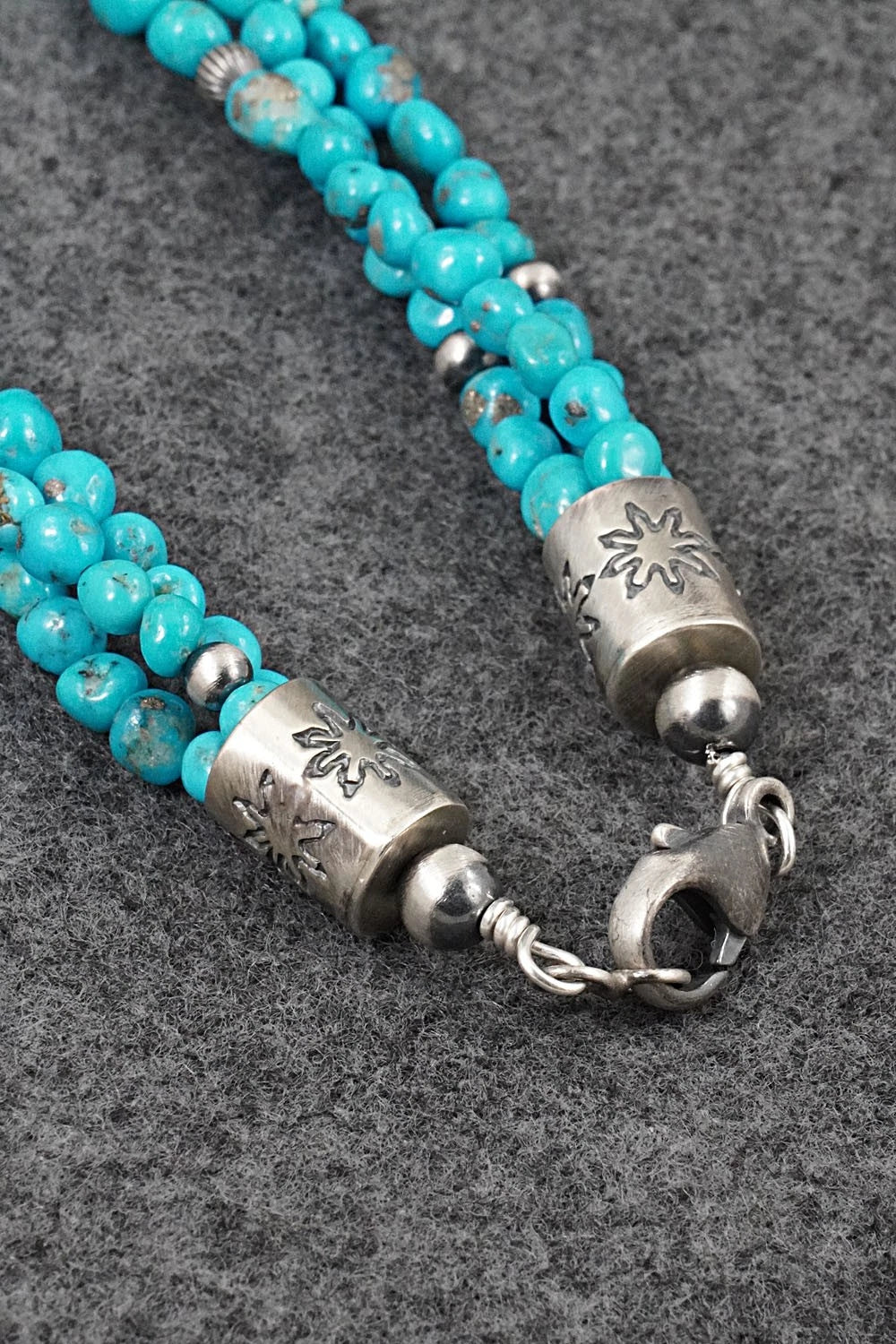 Turquoise & Sterling Silver Necklace - Theresa Skeets