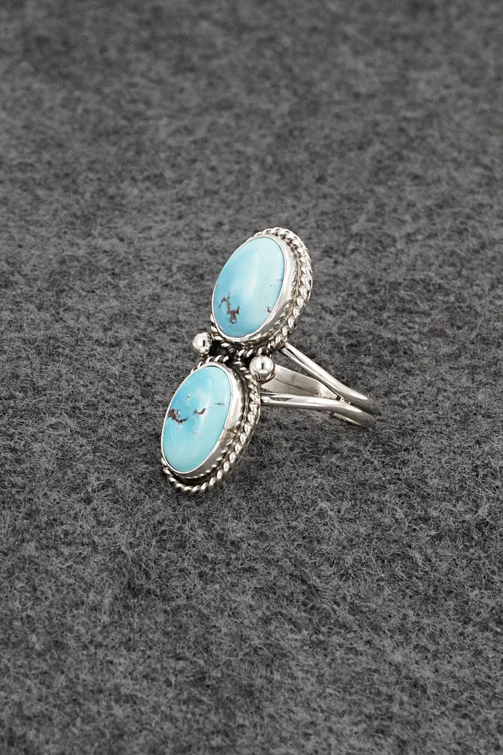 Turquoise & Sterling Silver Ring - Eugene Gruber - Size 9