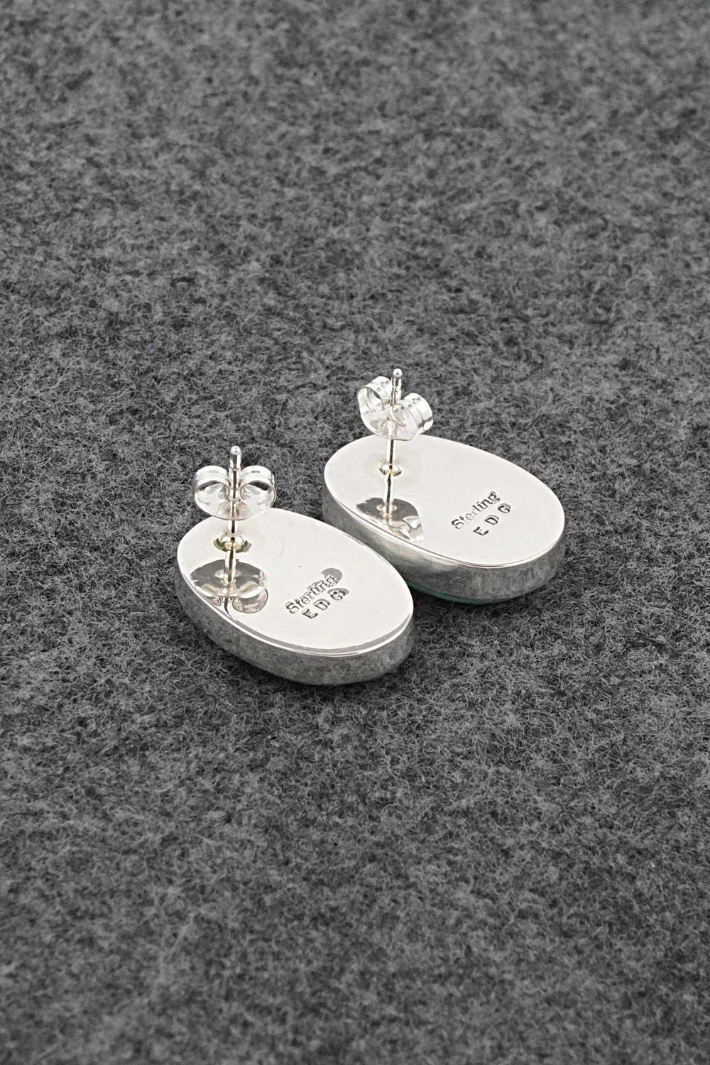 Turquoise & Sterling Silver Earrings - Eugene Gruber