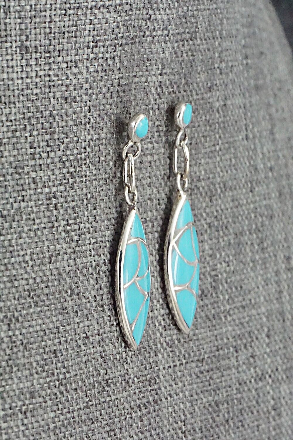 Turquoise & Sterling Silver Earrings - Orena Leekya