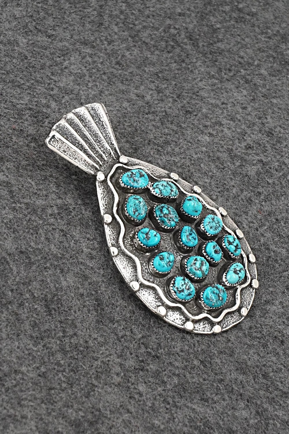 Turquoise & Sterling Silver Pendant - Delbert Arviso