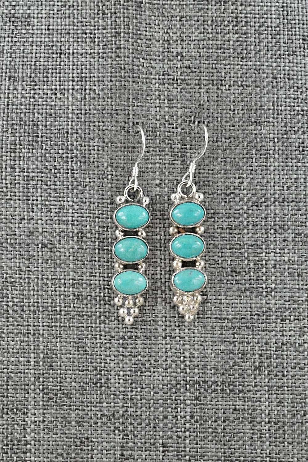 Turquoise & Sterling Silver Earrings - Gary Shorty