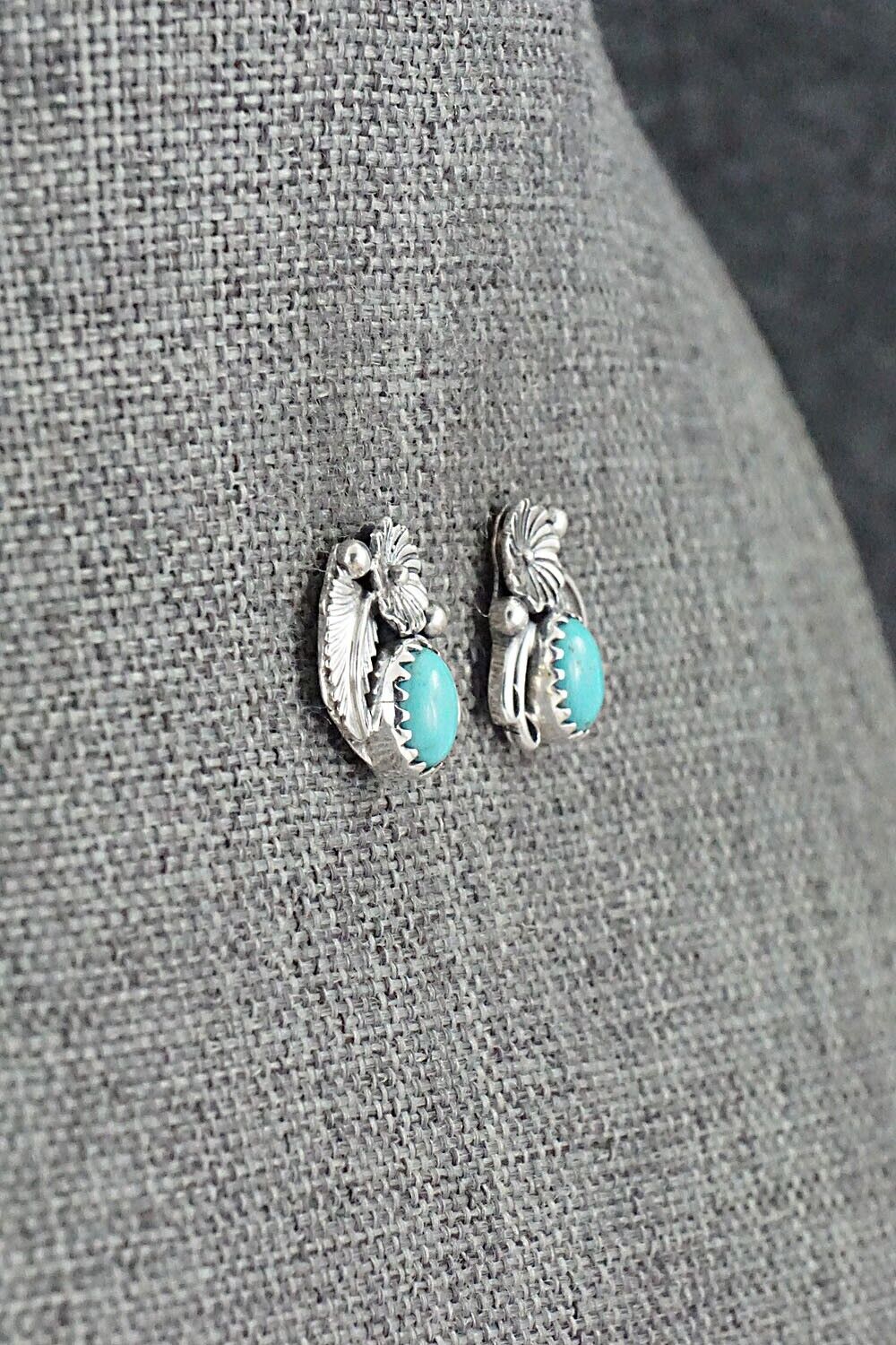 Turquoise & Sterling Silver Earrings - Rita Largo