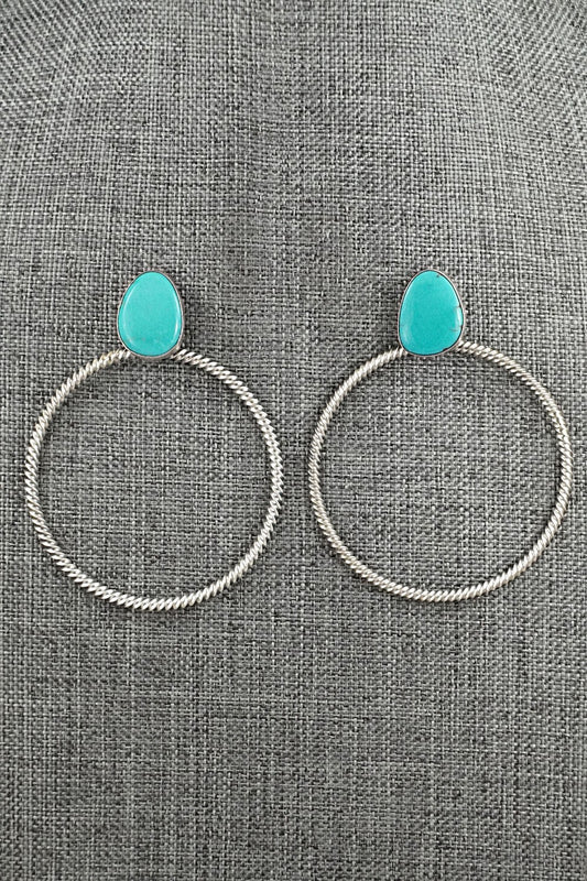 Turquoise & Sterling Silver Earrings - Verley Betone