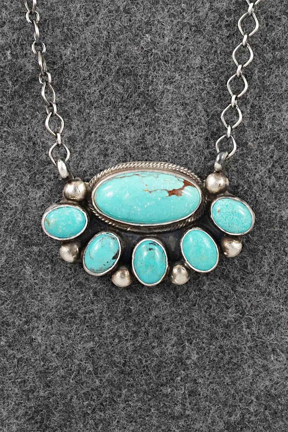 Turquoise & Sterling Silver Necklace - Kathleen Livingston