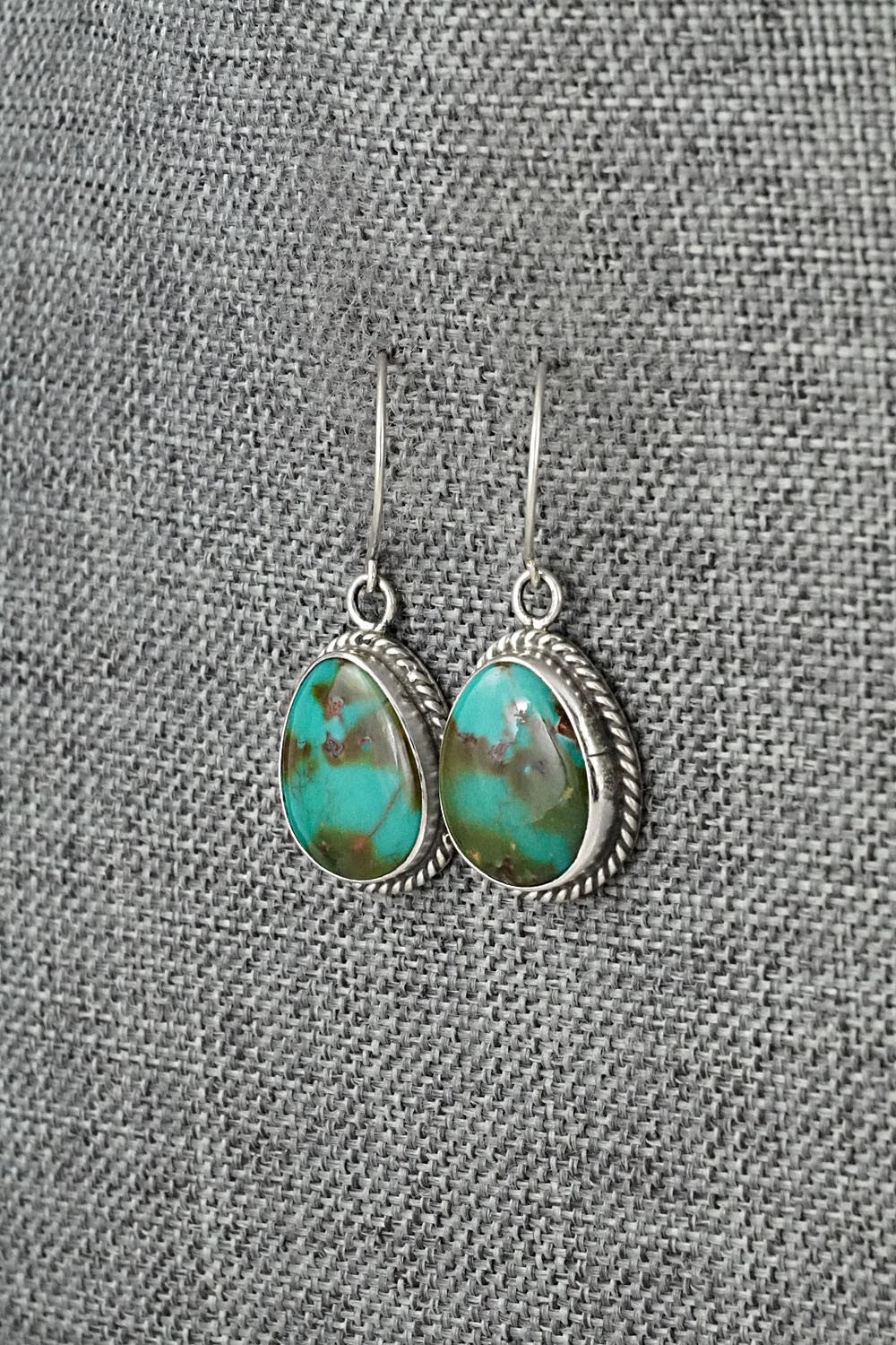 Turquoise & Sterling Silver Earrings - Rosemary Saunders