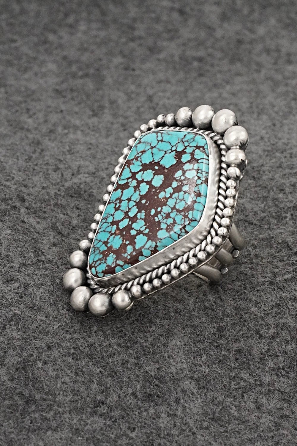 Turquoise & Sterling Silver Ring - Rosita Calladitto - Size 9