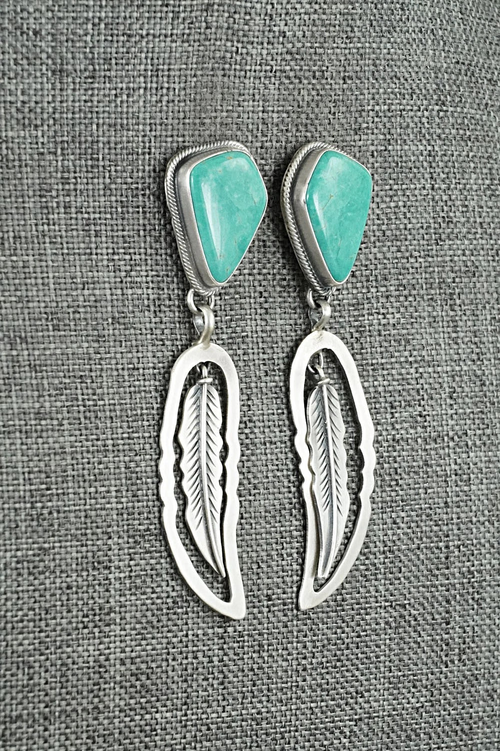 Turquoise & Sterling Silver Earrings - Darrin Livingston