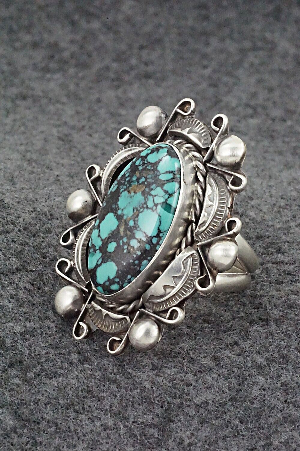 Turquoise & Sterling Silver Ring - Wilson Dawes - Size 10