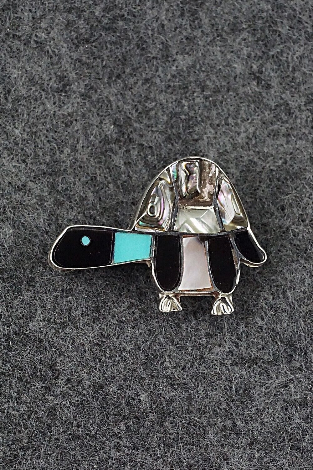Multi Stone and Sterling Silver Pendant/Pin - Loretta Gia