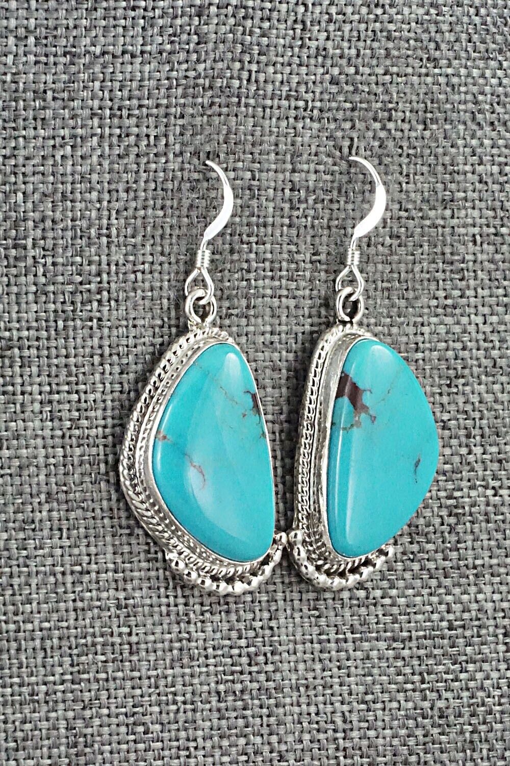 Turquoise & Sterling Silver Earrings - Verley Betone