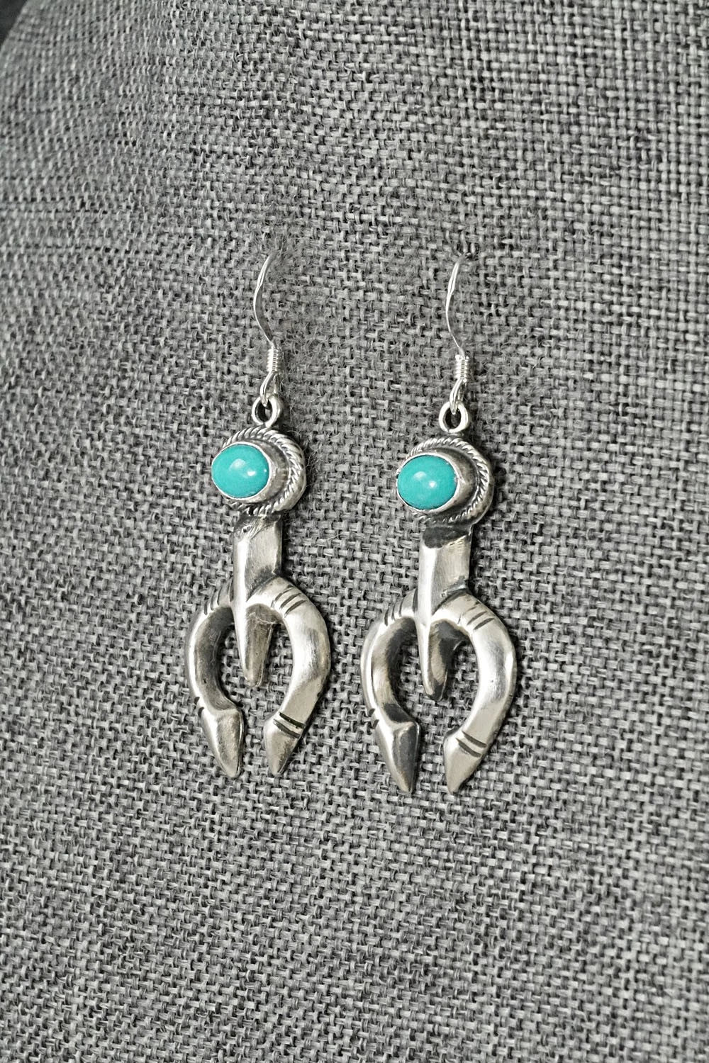 Turquoise & Sterling Silver Earrings - Gary Shorty