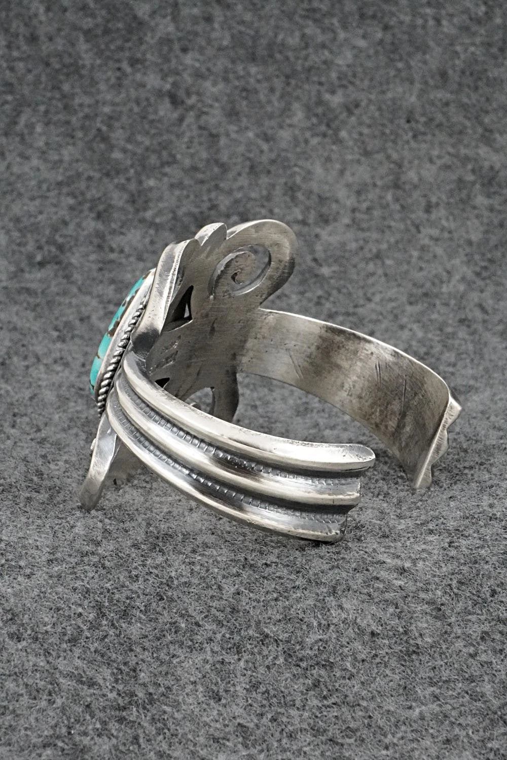 Turquoise & Sterling Silver Vintage Bracelet - ES Mitchell