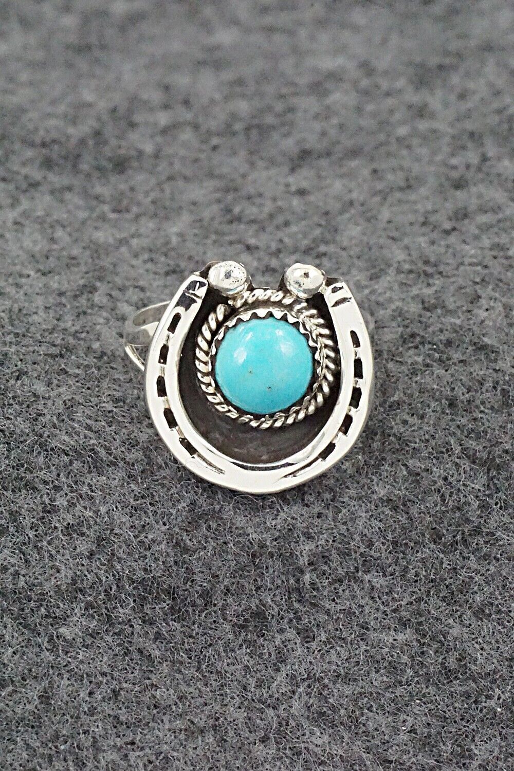 Turquoise & Sterling Silver Ring - Alice Rose Saunders - Size 8