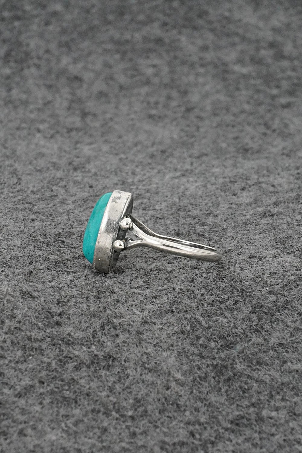 Turquoise and Sterling Silver Ring - Jerryson Henio - Size 7