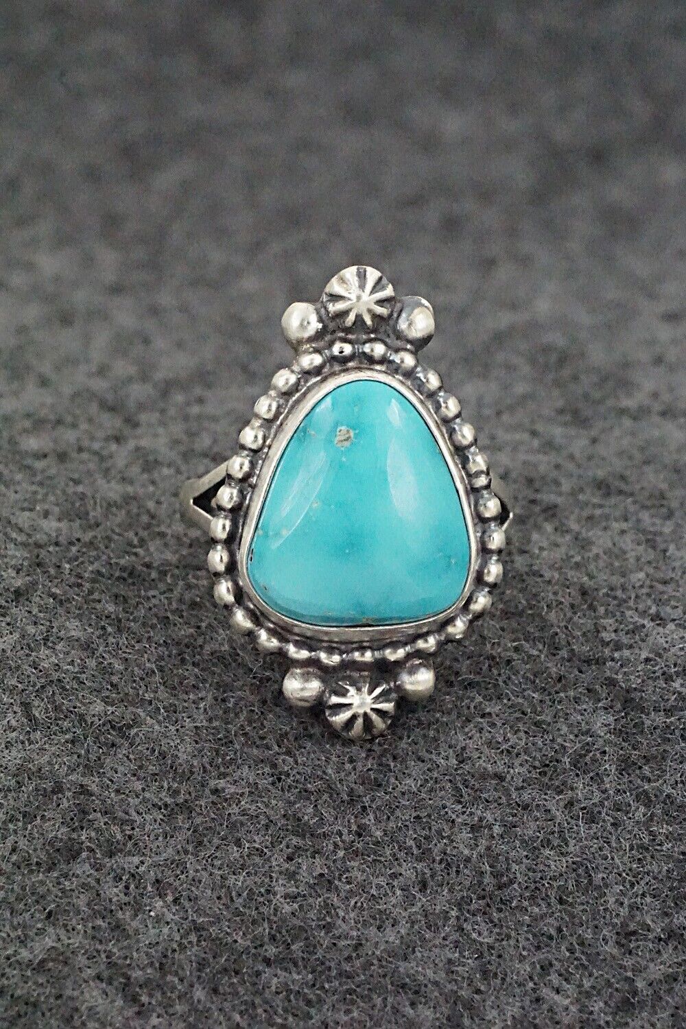 Turquoise & Sterling Silver Ring - Randy Boyd - Size 8.5