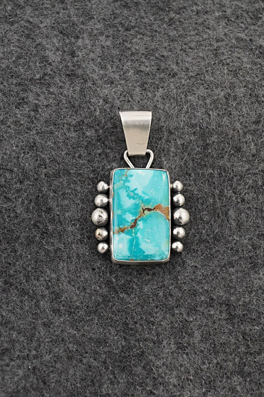Turquoise & Sterling Silver Pendant - Eugene Gruber