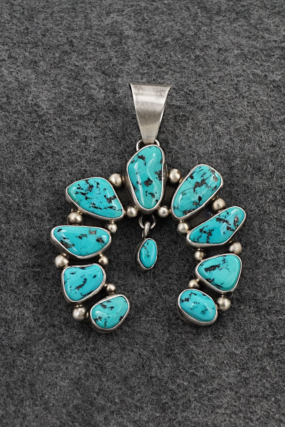 Turquoise & Sterling Silver Pendant - Kathleen Livingston