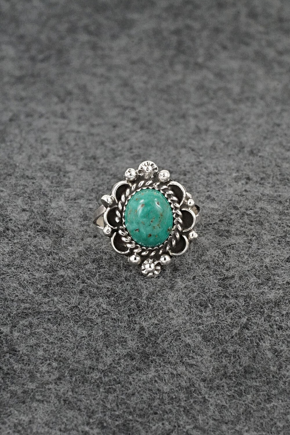 Turquoise & Sterling Silver Ring - Frieda Martinez - Size 7.25