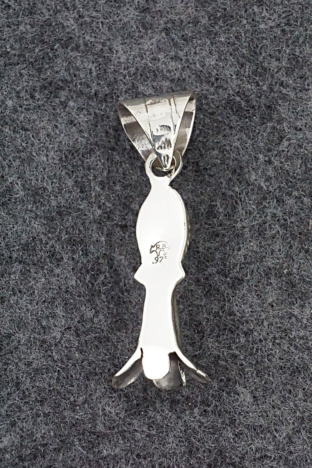 Turquoise & Sterling Silver Pendant - Sonyei Coho
