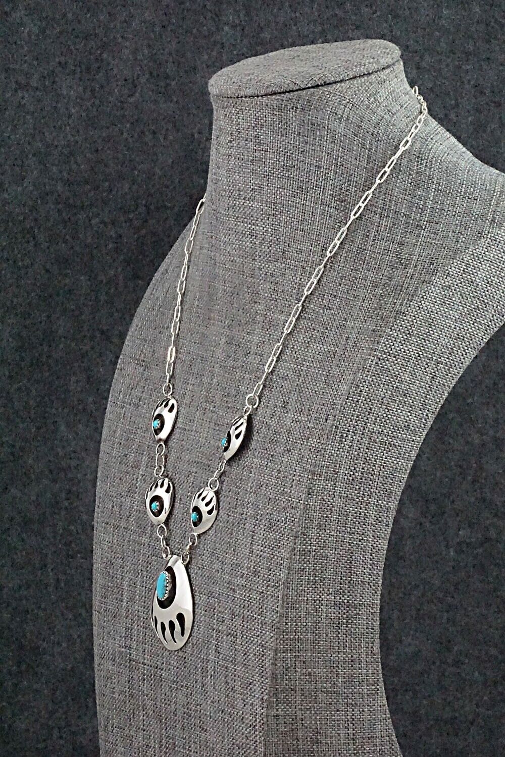 Turquoise & Sterling Silver Necklace - Leroy Parker