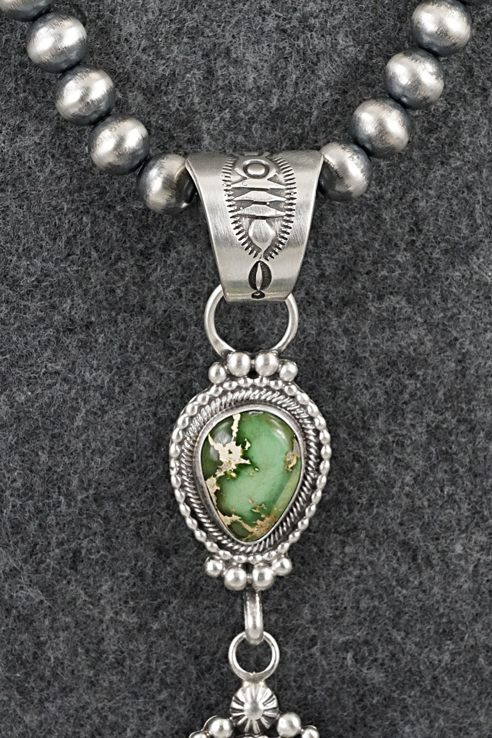 Turquoise & Sterling Silver Necklace - Tom Lewis