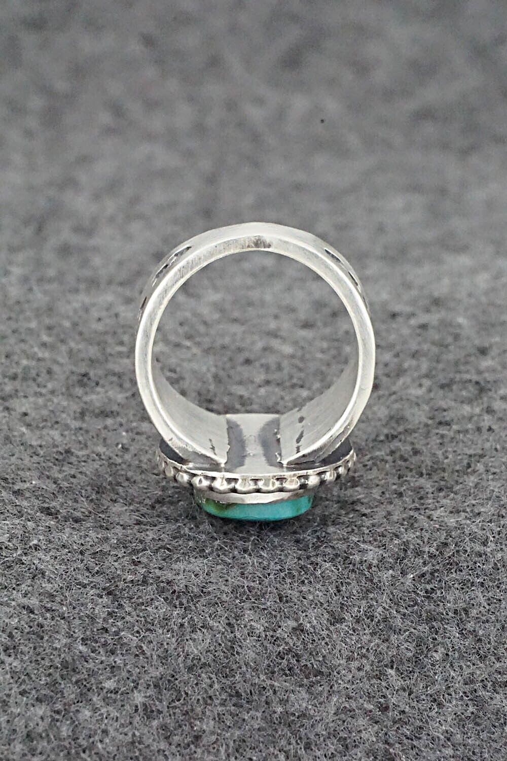 Turquoise & Sterling Silver Ring - Samuel Yellowhair - Size 8