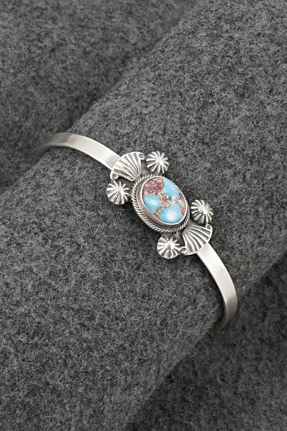 Turquoise & Sterling Silver Bracelet - Genevieve Francisco