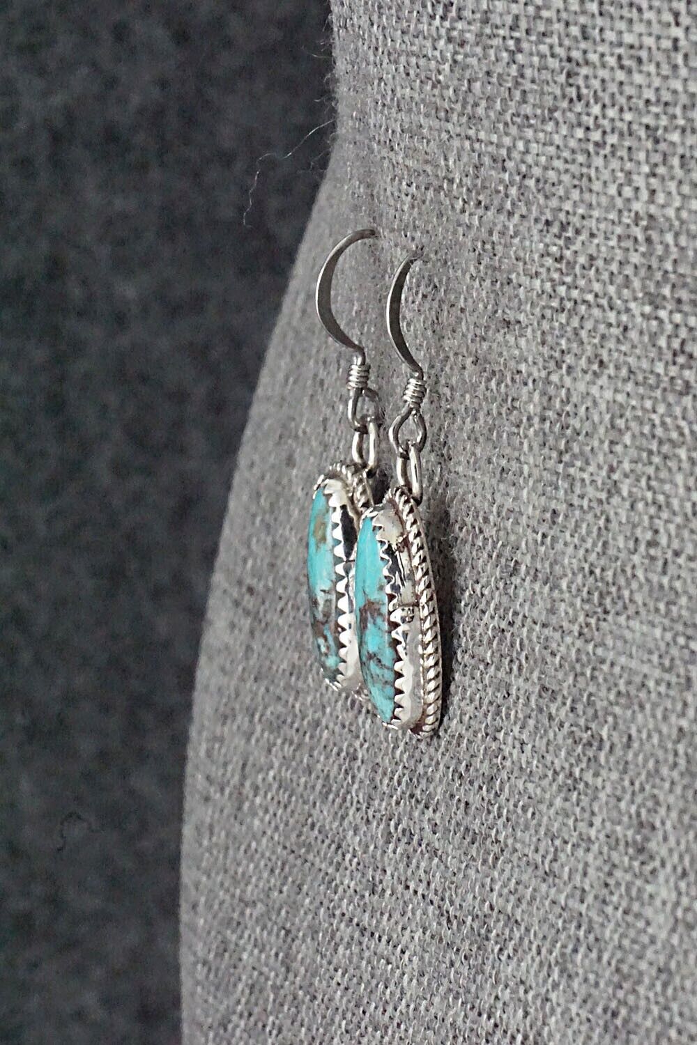 Turquoise & Sterling Silver Earrings - Ernest Hawthorne