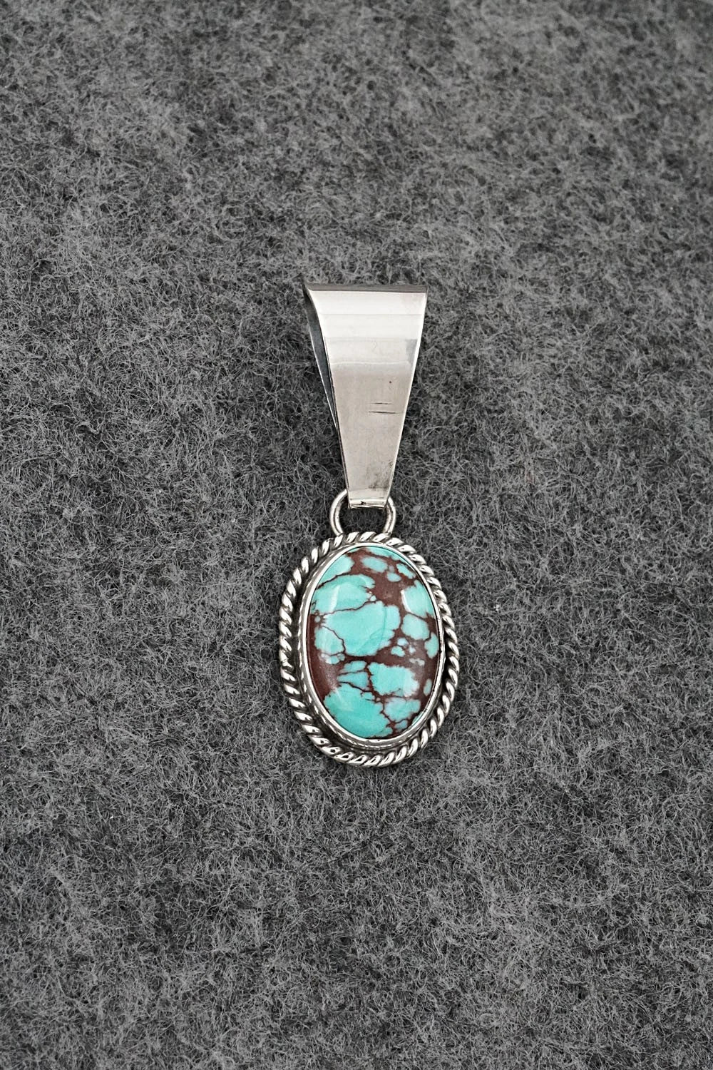 Turquoise & Sterling Silver Pendant - Eugene Gruber