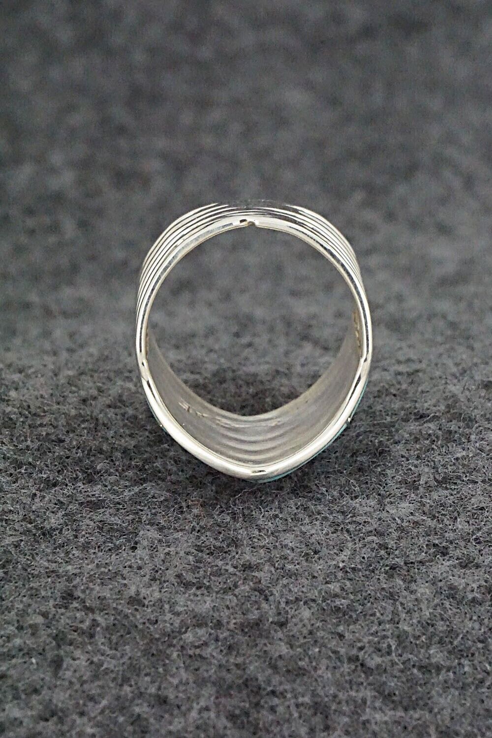 Turquoise & Sterling Silver Ring - Andrew Enrico - Size 6.5