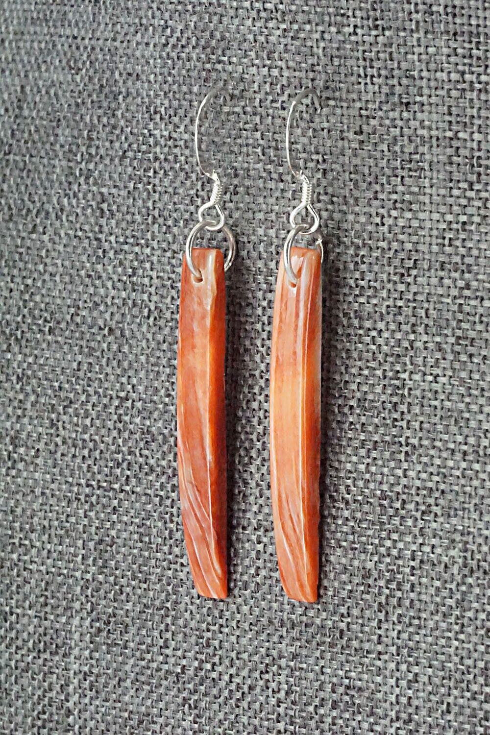 Spiny Oyster & Sterling Silver Earrings - Jesus Espino
