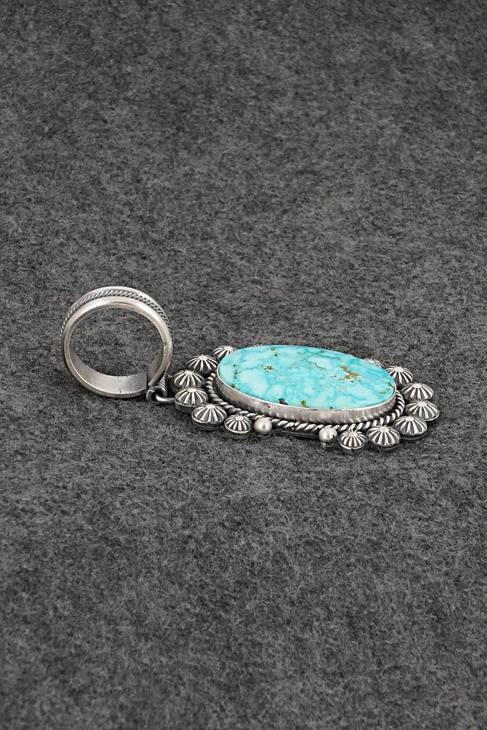 Turquoise & Sterling Silver Pendant - Michael Calladitto