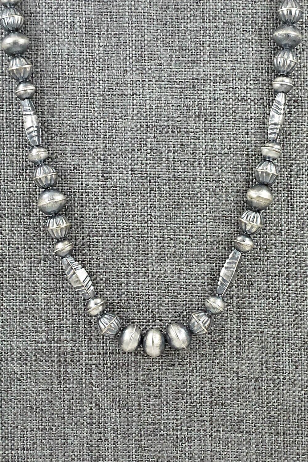 Sterling Silver Navajo Pearl Necklace 20" - Vintage