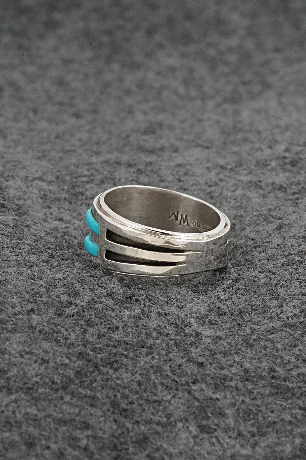 Turquoise & Sterling Silver Ring - Wilbert Muskett Jr. - Size 7.5