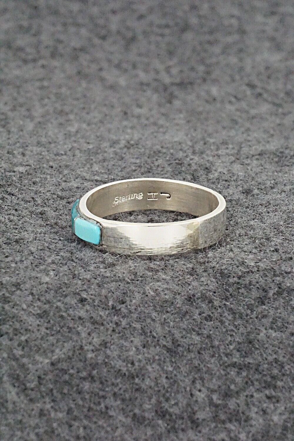 Turquoise, Lapis & Sterling Silver Ring - Helena Jim - Size 12.5