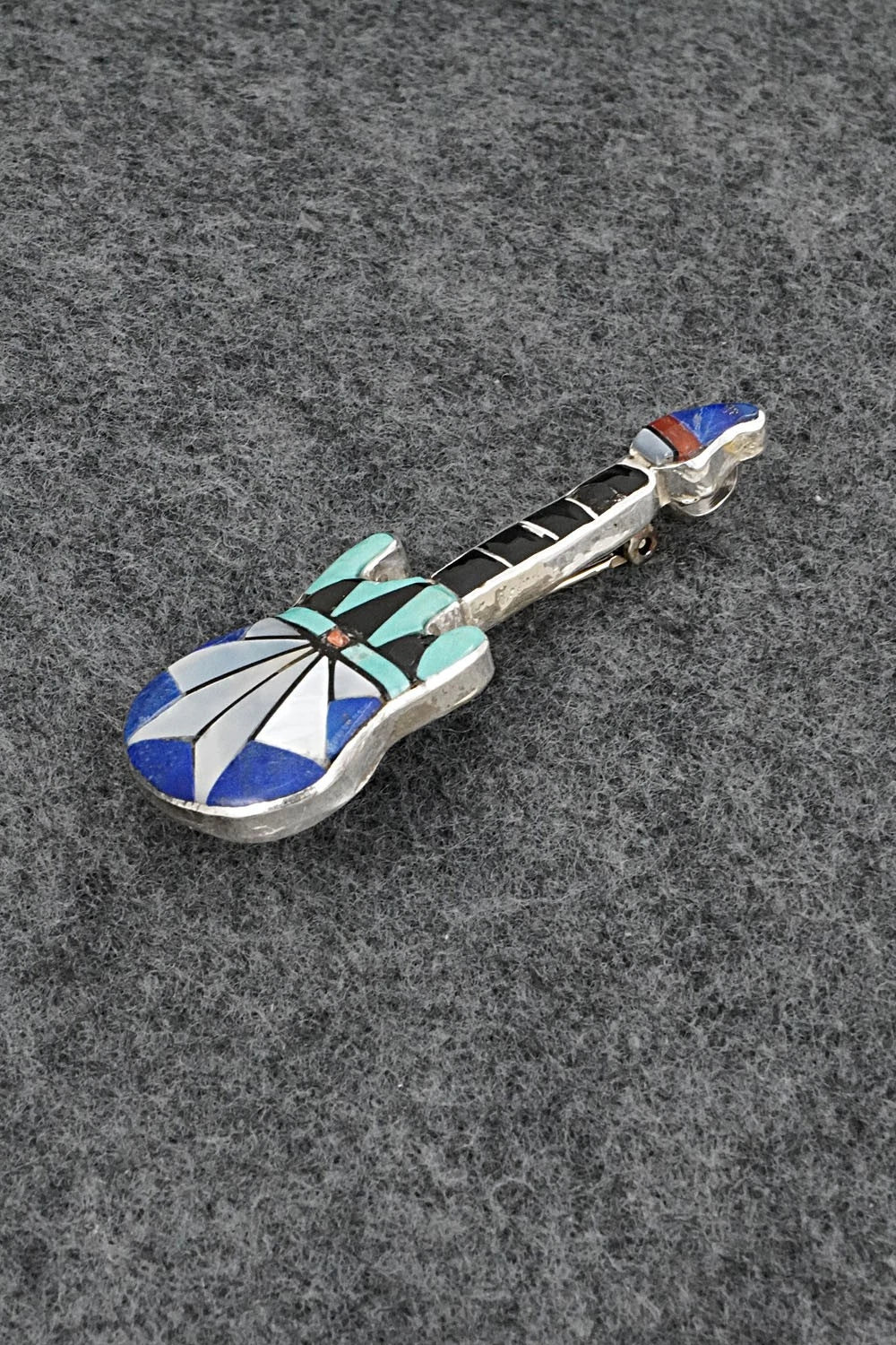 Multi-Stone & Sterling Silver Pendant/Pin - Ola Eriacho