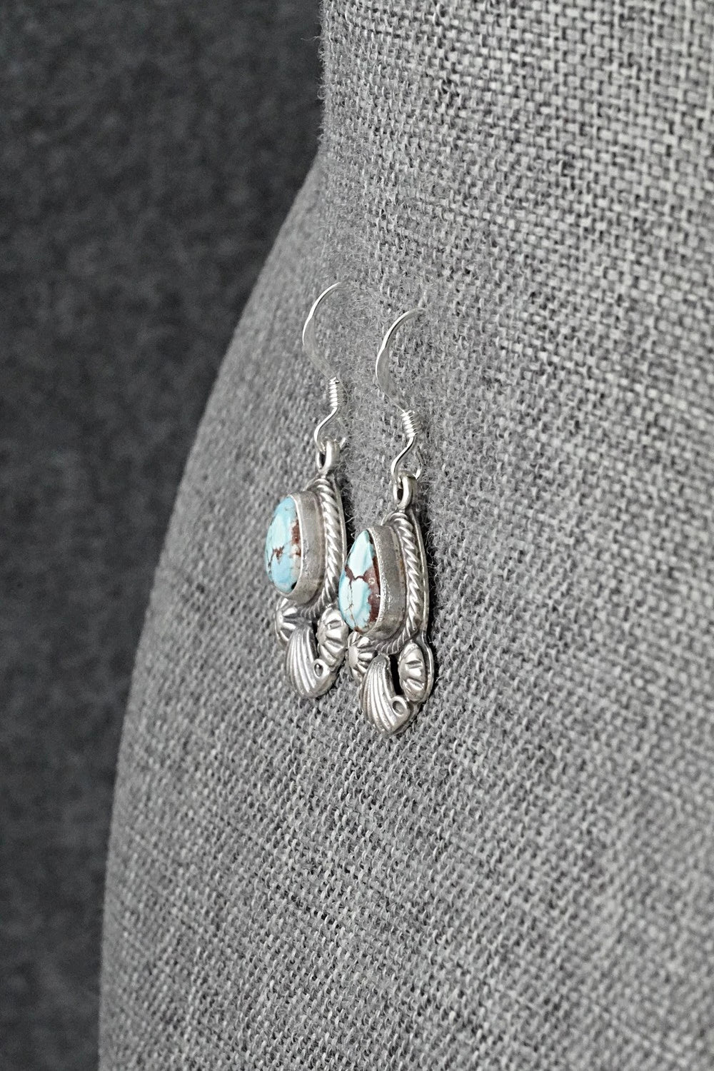 Turquoise & Sterling Silver Earrings - Verley Betone