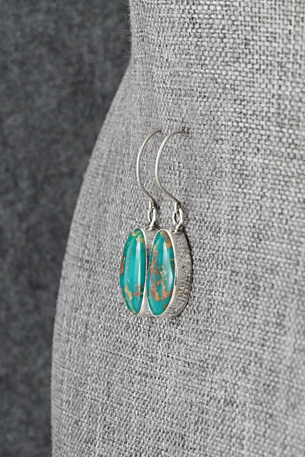 Turquoise & Sterling Silver Earrings - Rosemary Saunders