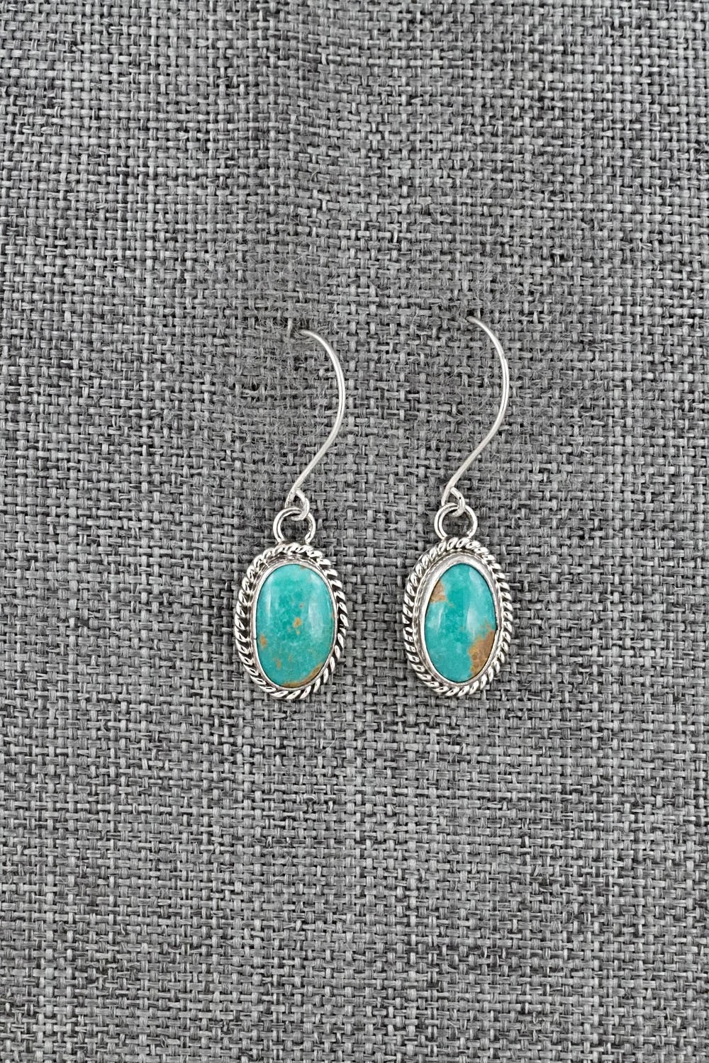 Turquoise & Sterling Silver Earrings - Eugene Gruber