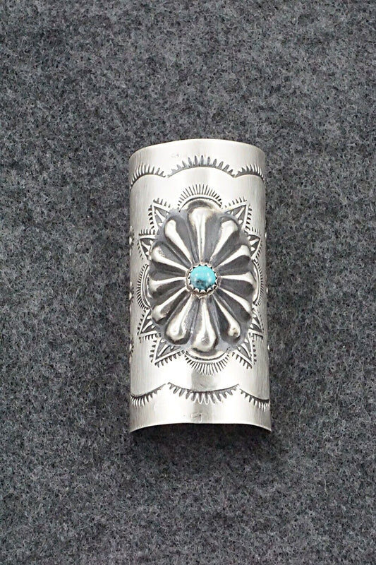 Turquoise & Sterling Silver Hair Pin - Arlene Soce