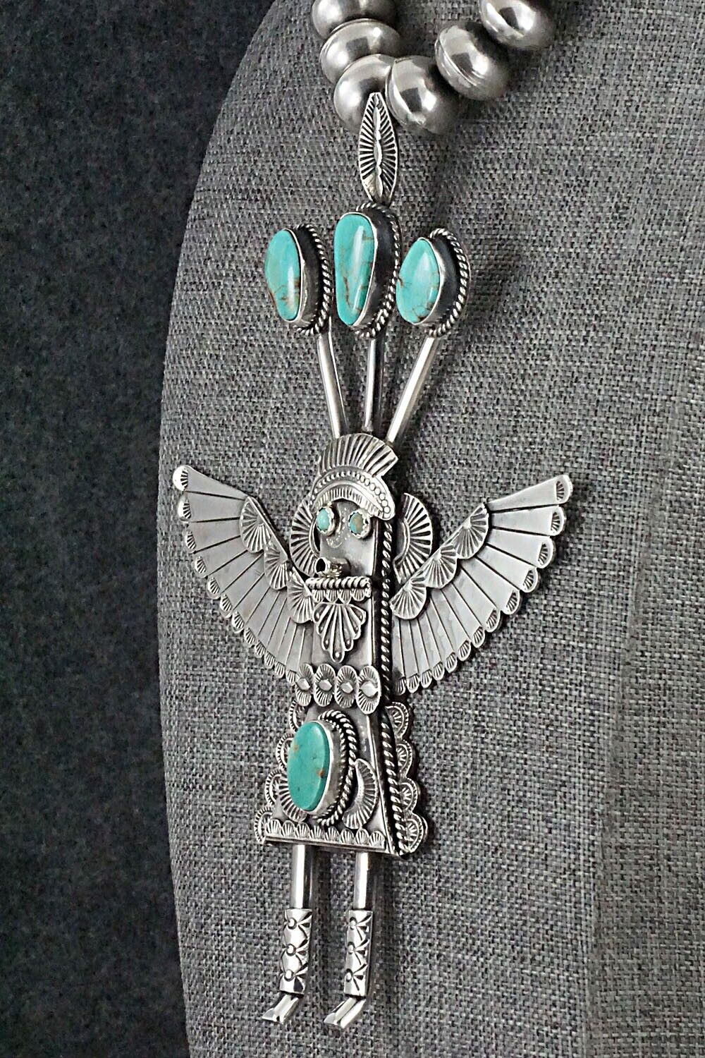 Turquoise & Sterling Silver Necklace - Garrett Hale
