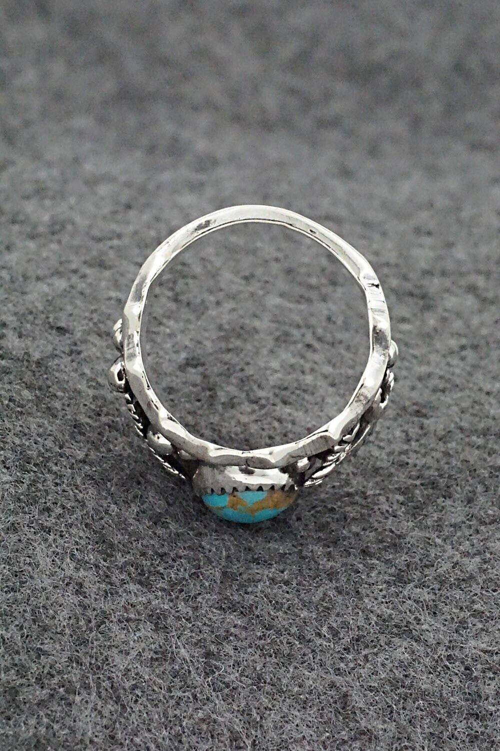 Turquoise & Sterling Silver Ring - Genevieve Francisco - Size 10