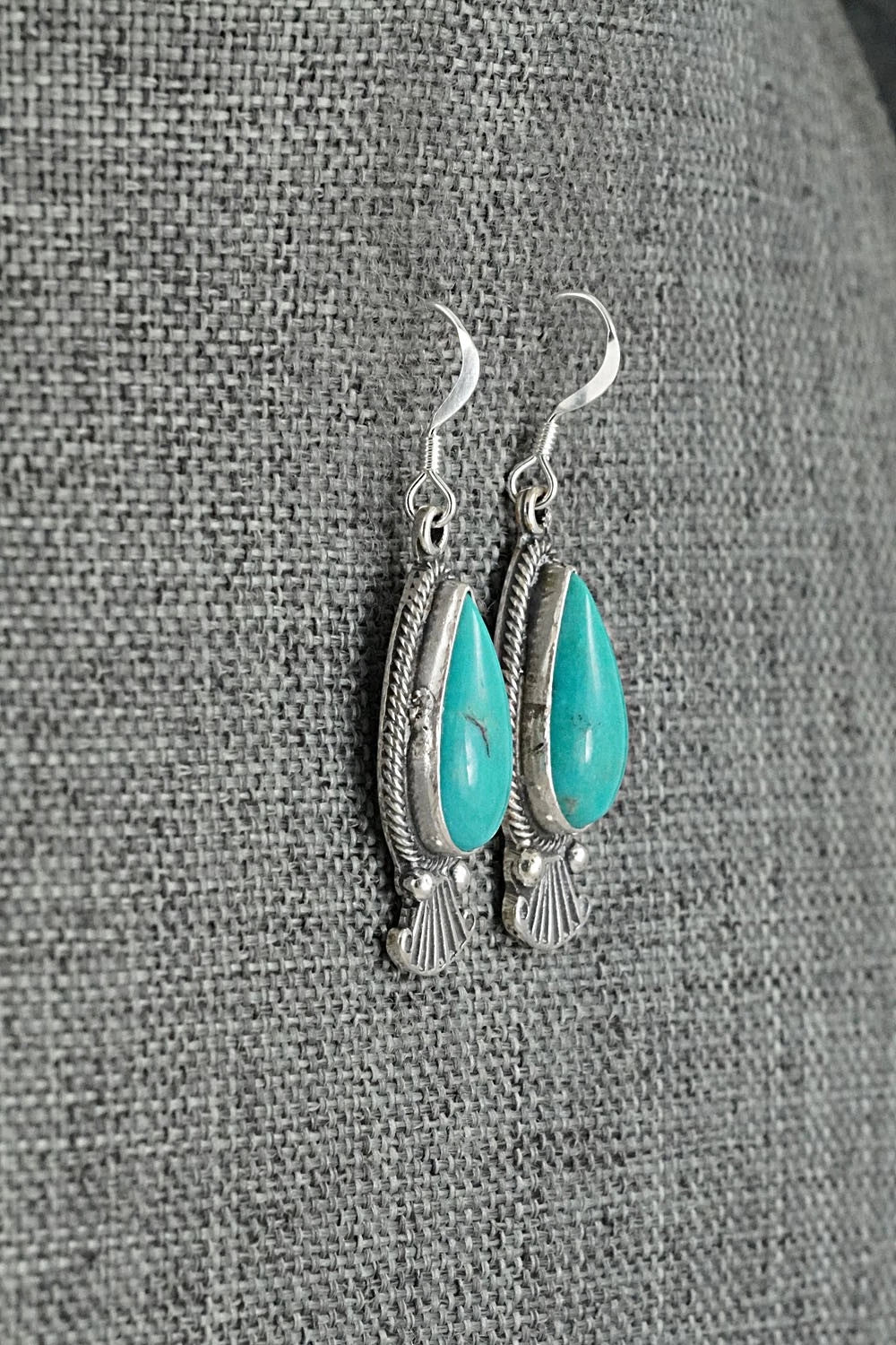 Turquoise & Sterling Silver Earrings - Verley Betone