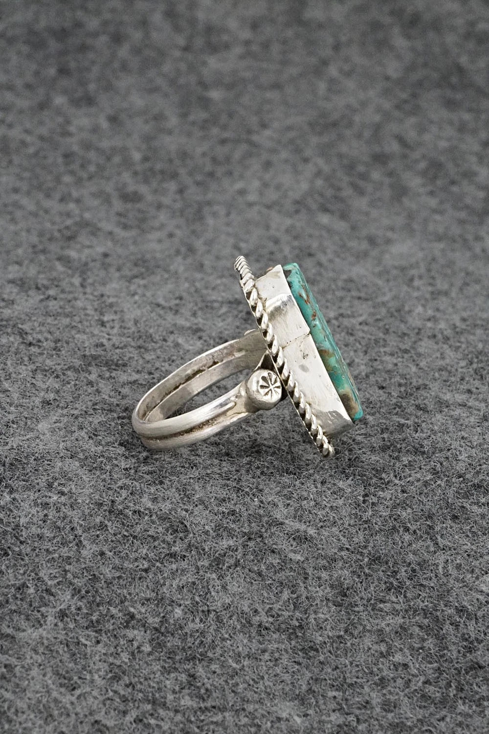 Turquoise & Sterling Silver Ring - Priscilla Reeder - Size 8